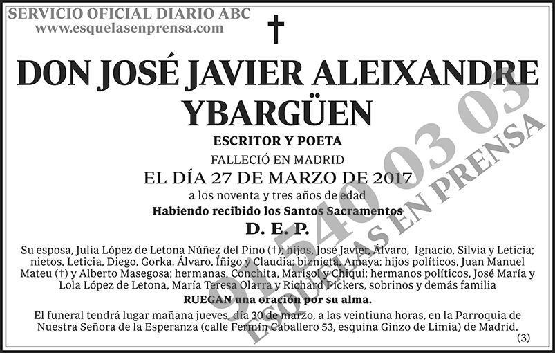 José Javier Aleixandre Ybargüen